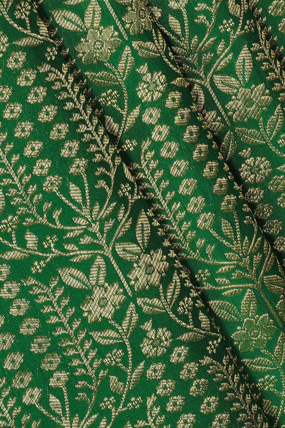 Image of Kanchipattu Dark Green Brocade Saree
